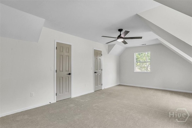 152 Saint Ives Dr, Savannah, GA 31419 - bonus room with carpet floors, ceiling fan, baseboards, and vaulted ceiling