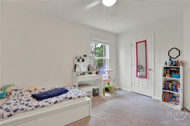 106 Tanzania Trl, Pooler, GA 31322 - carpeted bedroom featuring baseboards and a ceiling fan