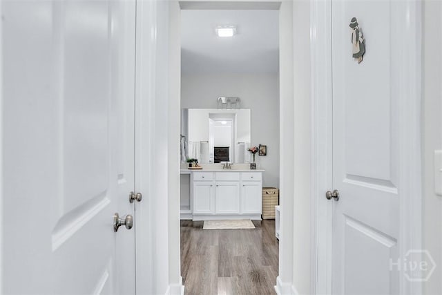 214 Park Chase Chase, Pooler, GA 31322 - bathroom with vanity and wood finished floors