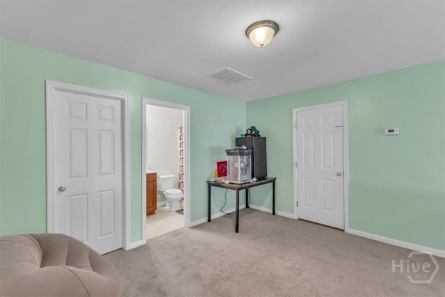 413 Lions Den Dr, Pooler, GA 31322 - bedroom featuring light carpet, baseboards, and ensuite bathroom