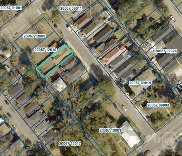 1023 W 37th St, Savannah, GA 31415 - map / location with property boundaries highlighted