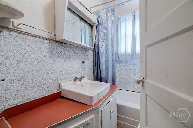 1023 W 37th St, Savannah, GA 31415 - full bathroom with vanity and shower / tub combo