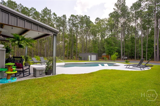 4000 Old River Rd S, Brooklet, GA 30415 - view of grassy yard featuring a patio area and an outdoor pool