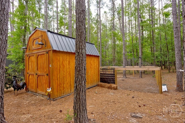 4000 Old River Rd S, Brooklet, GA 30415 - view of shed featuring a wooded view