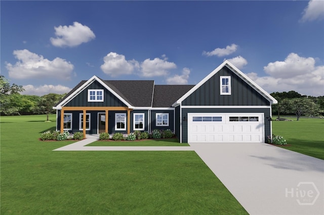 1362 Ebenezer Rd, Rincon, GA 31326 - view of front of home with board and batten siding, a front yard, and driveway