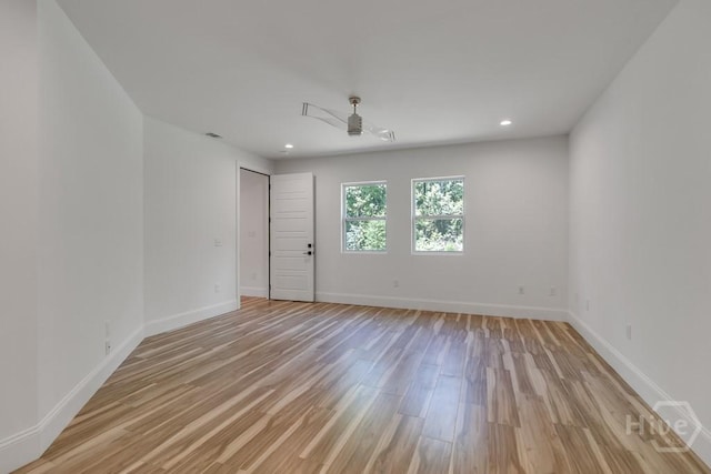 238-A W Magnolia Ave, Savannah, GA 31419 - spare room with light wood-style floors, baseboards, and recessed lighting