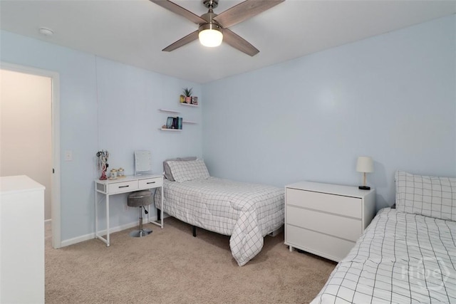 304 Boomer Ct, Guyton, GA 31312 - carpeted bedroom featuring a ceiling fan and baseboards