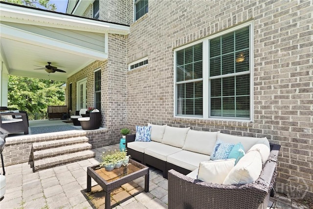 20 Oakcrest Ct, Savannah, GA 31405 - view of patio / terrace featuring ceiling fan and outdoor lounge area