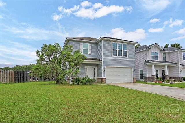 194 Calm Oaks Cir, Savannah, GA 31419 - view of front of home featuring driveway, a garage, and brick siding
