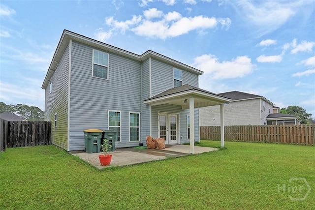 194 Calm Oaks Cir, Savannah, GA 31419 - rear view of property with a patio and french doors