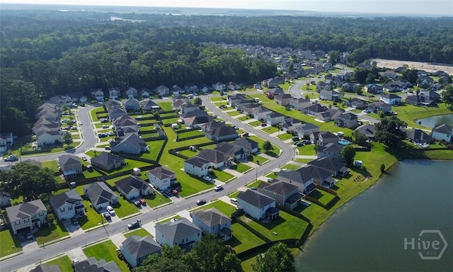 194 Calm Oaks Cir, Savannah, GA 31419 - aerial overview of property's location with a heavily wooded area, a nearby body of water, and nearby suburban area