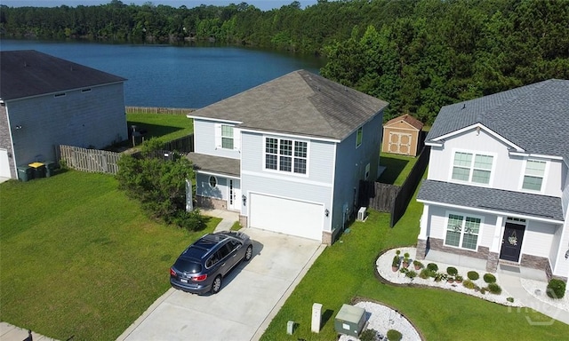 194 Calm Oaks Cir, Savannah, GA 31419 - aerial view of property and surrounding area with a forest and a large body of water