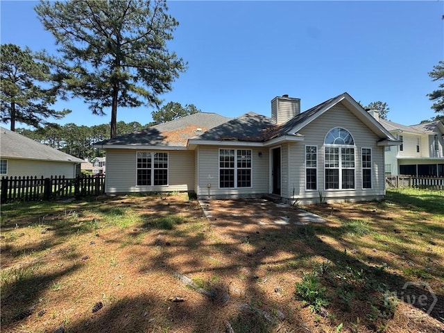 415 Copper Creek Cir, Pooler, GA 31322 - back of house featuring a chimney