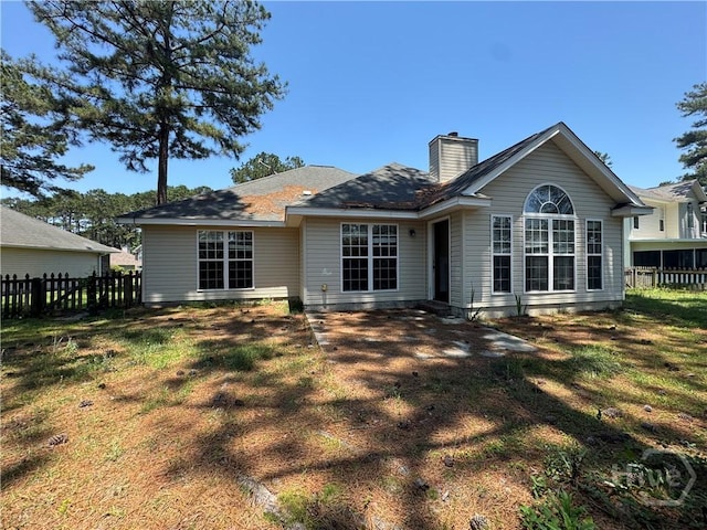 415 Copper Creek Cir, Pooler, GA 31322 - rear view of house with a chimney
