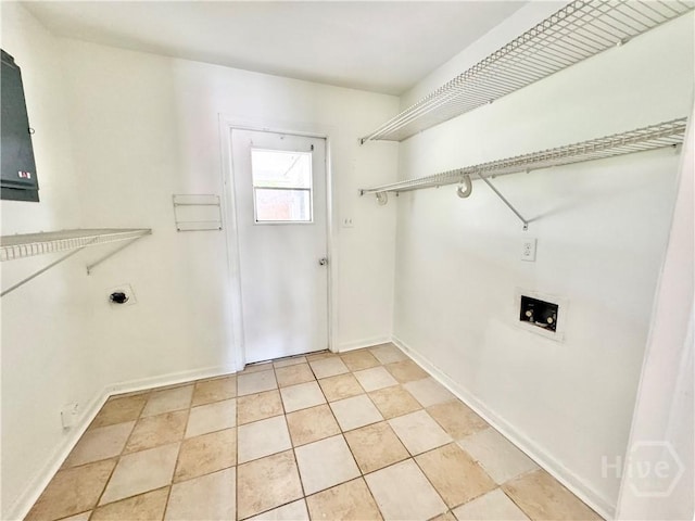 5 Ossabaw Rd, Savannah, GA 31410 - laundry room featuring hookup for an electric dryer, hookup for a washing machine, and baseboards