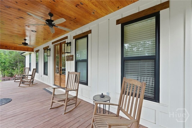 39 Bird Dog Ln, Midway, GA 31320 - porch with a ceiling fan