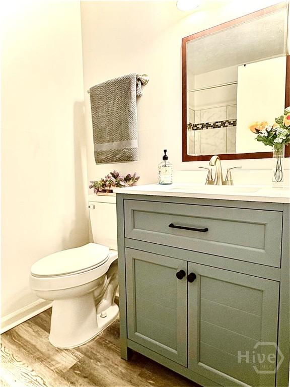 309 Middleton St S, Pooler, GA 31322 - bathroom featuring wood finished floors, vanity, and toilet
