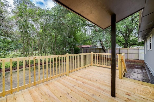 405 E 3rd St, Springfield, GA 31329 - wooden deck with a fenced backyard