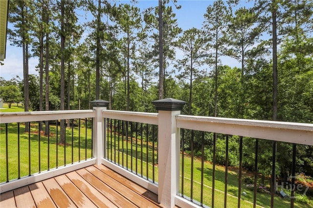 206 Captain Cone Ct, Brooklet, GA 30415 - wooden deck featuring a lawn
