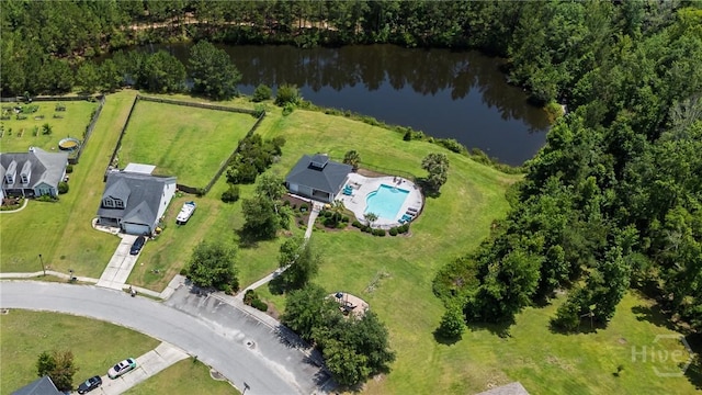 82 Saddlebrush Rd, Ellabell, GA 31308 - aerial view of property's location featuring a large body of water and a pool