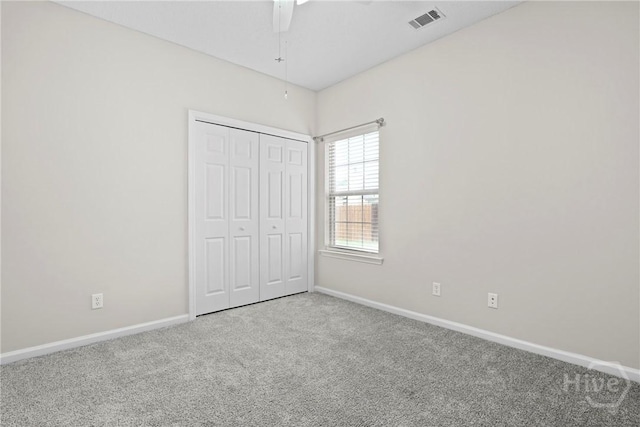 301 Morgan Pines Dr, Pooler, GA 31322 - unfurnished bedroom with carpet floors, baseboards, a closet, and ceiling fan
