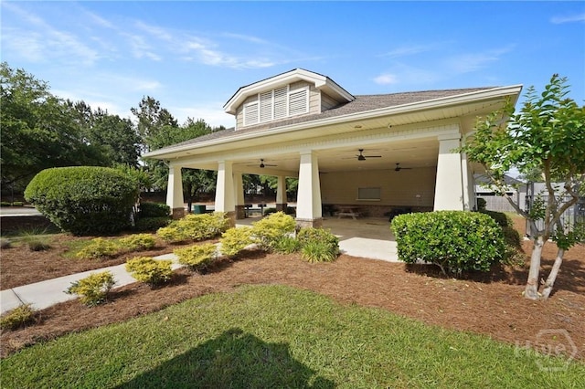 301 Morgan Pines Dr, Pooler, GA 31322 - back of house with ceiling fan and a patio
