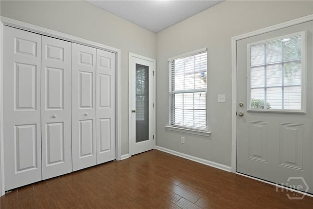 301 Morgan Pines Dr, Pooler, GA 31322 - entrance foyer with baseboards and dark wood finished floors