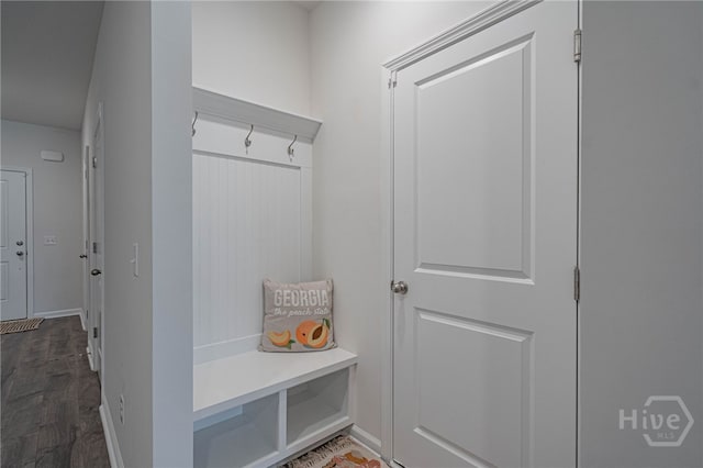 147 Congo Ct, Pooler, GA 31322 - mudroom featuring dark wood-style flooring and baseboards