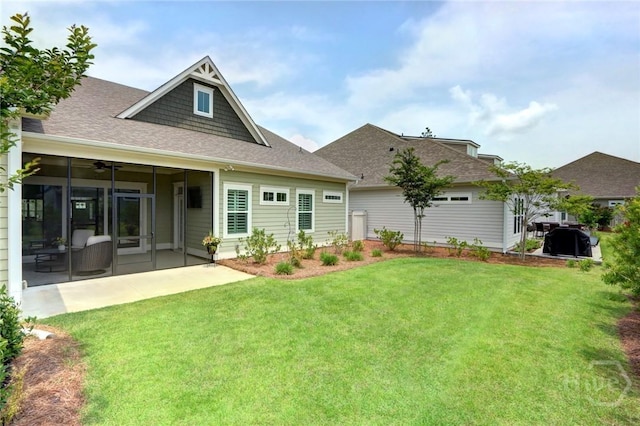 23 Golf Dr, Pooler, GA 31322 - rear view of house with a yard and a shingled roof