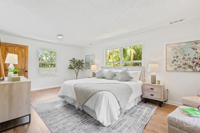 4750 Sylvan Dr, Savannah, GA 31405 - bedroom with multiple windows, light wood finished floors, a textured ceiling, and baseboards