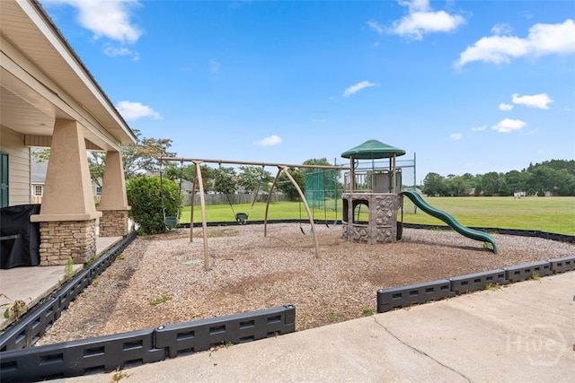 210 Pebblestone Dr, Bloomingdale, GA 31302 - community jungle gym featuring a yard