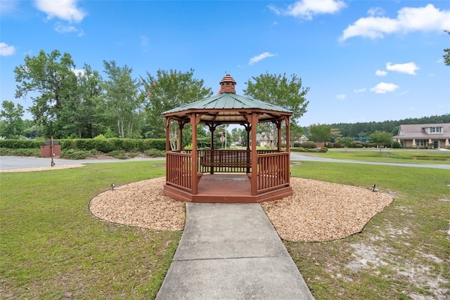 210 Pebblestone Dr, Bloomingdale, GA 31302 - view of community with a gazebo and a lawn