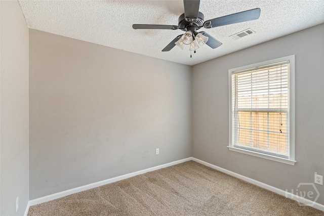 210 Pebblestone Dr, Bloomingdale, GA 31302 - unfurnished room featuring carpet flooring, a textured ceiling, ceiling fan, and baseboards