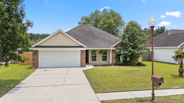 210 Pebblestone Dr, Bloomingdale, GA 31302 - view of front of property featuring brick siding, a garage, driveway, and a shingled roof