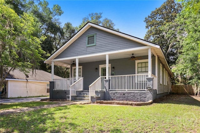 2301 Alaska St, Savannah, GA 31404 - view of front of property featuring ceiling fan and a porch
