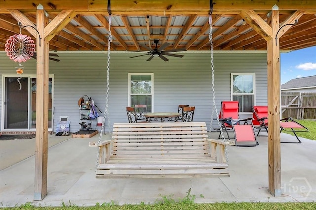 4 Broken Bit Rd, Ellabell, GA 31308 - view of patio with a ceiling fan