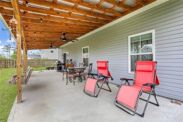 4 Broken Bit Rd, Ellabell, GA 31308 - view of patio / terrace featuring outdoor dining area and ceiling fan