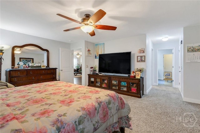 4 Broken Bit Rd, Ellabell, GA 31308 - carpeted bedroom featuring baseboards and a ceiling fan