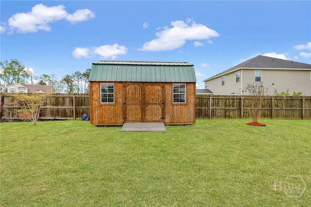 4 Broken Bit Rd, Ellabell, GA 31308 - view of shed featuring a fenced backyard