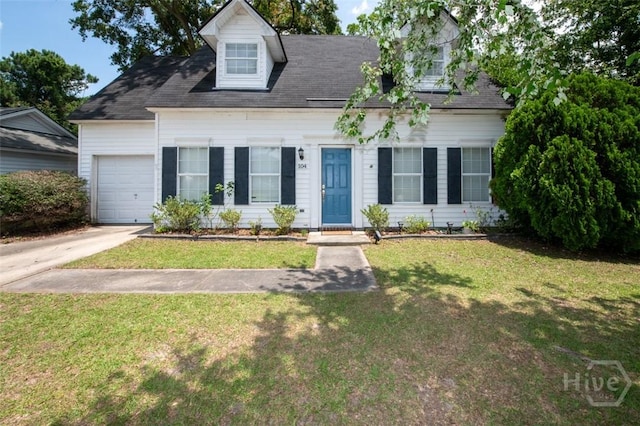 104 Ropemaker Ln, Savannah, GA 31410 - cape cod-style house with a garage, a front lawn, and concrete driveway