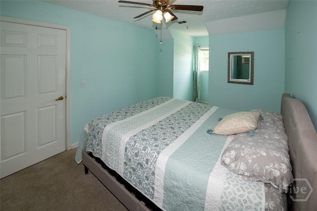 104 Ropemaker Ln, Savannah, GA 31410 - carpeted bedroom featuring a ceiling fan