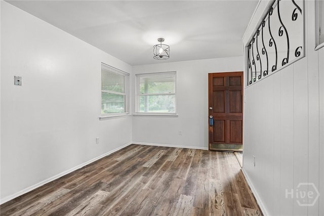 8519 Cresthill Ave, Savannah, GA 31406 - unfurnished dining area with wood finished floors and baseboards