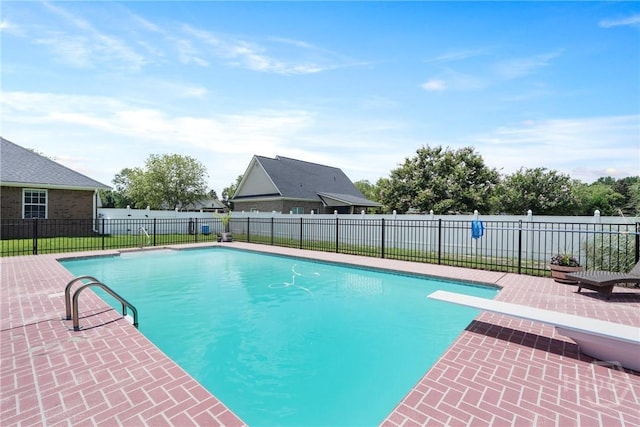 510 Braves Field Dr, Guyton, GA 31312 - view of pool featuring a diving board and a patio area