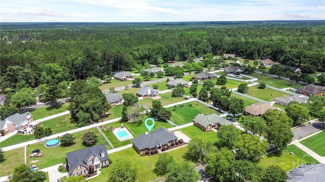 510 Braves Field Dr, Guyton, GA 31312 - aerial perspective of suburban area featuring a forest