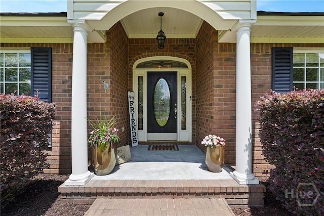 510 Braves Field Dr, Guyton, GA 31312 - doorway to property with brick siding