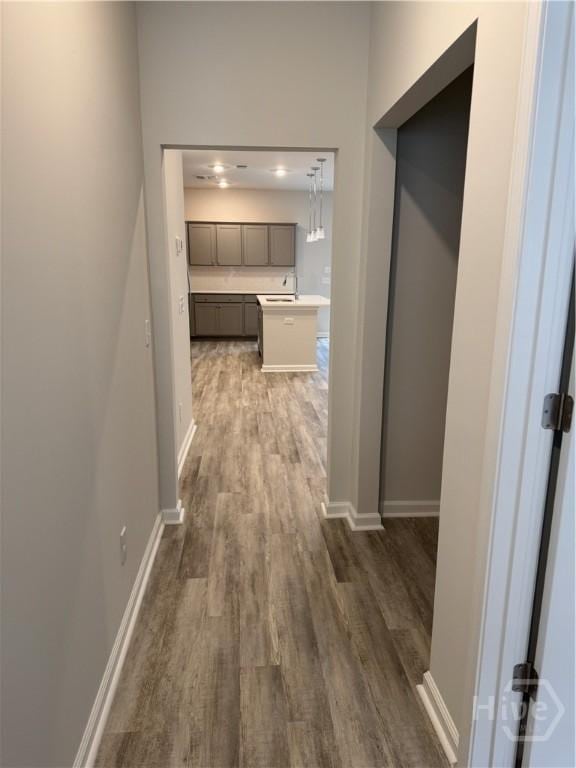 40 Hidden Pointe Dr, Savannah, GA 31419 - hall with wood finished floors and baseboards