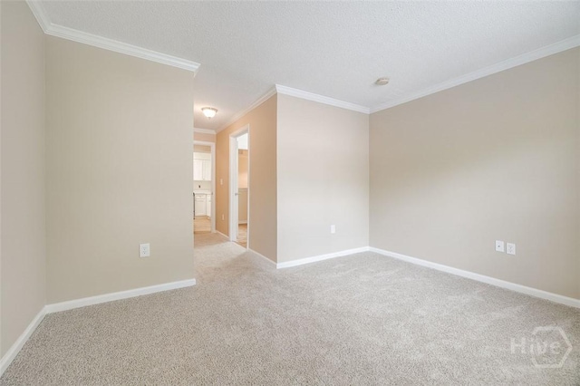 12300 Apache Ave Unit 1206, Savannah, GA 31419 - empty room featuring carpet floors, baseboards, crown molding, and a textured ceiling