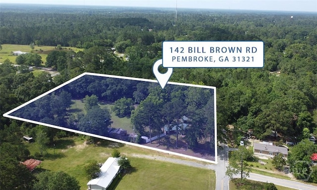 142 Bill Brown Rd, Pembroke, GA 31321 - view of property location featuring a forest and property parcel outlined