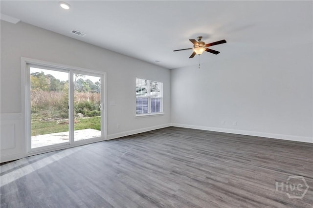 343 Governor Gwinnett Way, Pooler, GA 31322 - spare room with ceiling fan, wood finished floors, recessed lighting, and baseboards