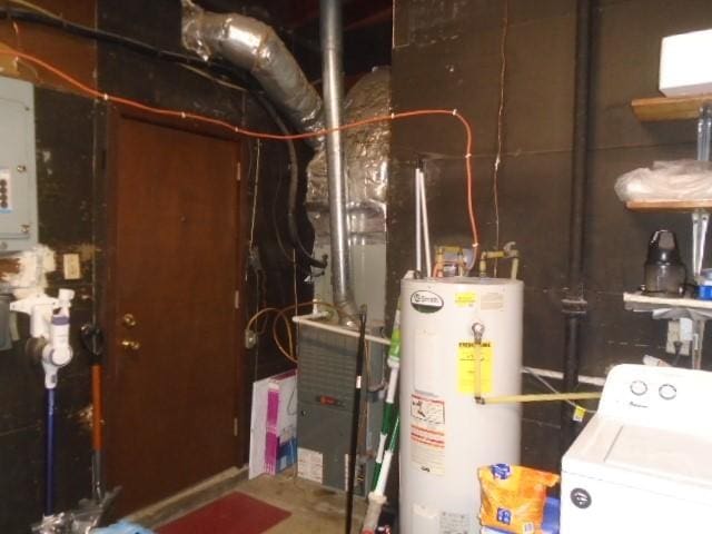 506 Mclaws St, Savannah, GA 31405 - utilities with washer / clothes dryer and gas water heater